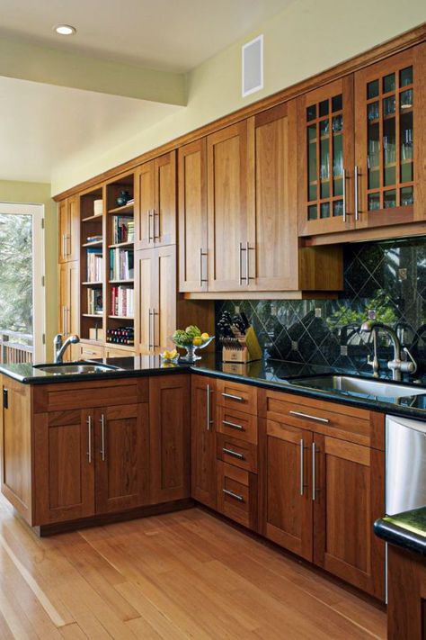 47+ Wonderful wood kitchen cabinets for Lovely home Part 44 ; wood kitchen cabinets farmhouse; wood kitchen cabinets modern; wood kitchen cabinets oak; wood kitchen cabinets with wood floors; wood kitchen cabinets white countertops; wood kitchen cabinets rustic; wood kitchen cabinets 2020; wood kitchen cabinets black countertop Cherry Wood Kitchen Cabinets, Cherry Wood Kitchens, Cherry Wood Cabinets, Cherry Kitchen, Black Countertops, New Kitchen Cabinets, Wood Kitchen Cabinets, Oak Kitchen, Kitchen Cabinet Colors