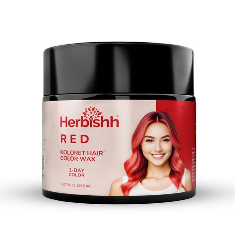 PRICES MAY VARY. INSTANT HAIR COLOR TRANSFORMATION: Herbishh Temporary Hair Color Wax offers a fun way to add pops of color to hair for one day without the commitment of hair dye. Elevate your look with confidence! WASHABLE & NON-DAMAGING: Our hair color wax washable washes out with shampoo in just one go. It won't stain skin and can be easily removed with soap and water, regardless of how you apply it. EASY APPLICATION & STYLING: Enriched with creamy texture, red temporary hair dye spreads even Hair Color Wax Temporary, Diy Temporary Hair Color, Temporary Hair Color For Kids, Hair Color For Kids, Kids Hair Color, Hair Color Wax, Red Hair Dye, Temporary Hair Dye, Color For Kids