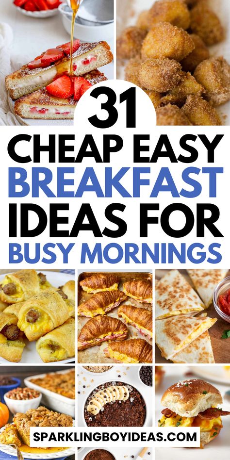 Kickstart your mornings with our quick breakfast ideas! Dive into our easy breakfast recipes, including healthy and high-protein breakfast recipes. Discover vegan breakfasts and gluten-free breakfasts that don't compromise on taste. From savory breakfast options like breakfast ideas with eggs, breakfast muffins, and breakfast casseroles to sweet breakfast treats like pancakes, French toast, and waffles, we've got something for everyone. Explore variety of other brunch ideas for a crowd. Cheap Healthy Breakfast, Quick Easy Breakfast Ideas, Quick Breakfast Ideas, Cheap Breakfast, Quick Easy Breakfast, Breakfast Recipes Easy Quick, High Protein Breakfast Recipes, Easy Breakfast Recipes, Breakfast For A Crowd