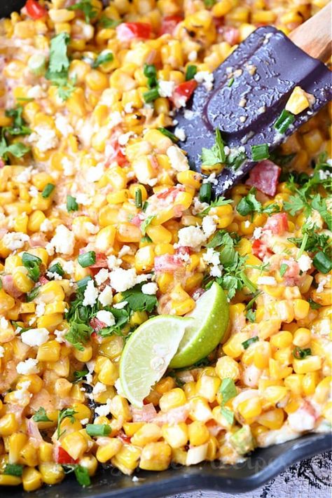 Pioneer Woman Mexican Street Corn Salad - Chefs & Recipes Mexican Corn Recipes, Cookout Ideas, Mexican Street Corn Recipe, Street Corn Recipe, Schnitzel Recipes, Savory Sides, Mexican Street Corn Salad, Corn Salad Recipes, Fitness Recipes