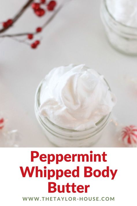 With just a couple of ingredients on hand, you can make a ton of different DIY Beauty Products for yourself! Check out how easy this Peppermint Whipped Body Butter is to make, you even have time to make it as a Christmas Gift this year too! Lip Sugar Scrub, Peppermint Lotion, Diy Body Butter, Lotion Recipe, Diy Cream, Bath Recipes, Natural Beauty Care, Sugar Scrub Recipe, Sugar Lip Scrub