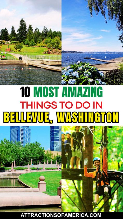 10 most amazing things to do in Bellevue, Washington. Washington Things To Do, Bellevue Washington, Washington Travel, Lake Washington, On The Edge, Tourist Attraction, Travel Usa, Seattle, Places To Go