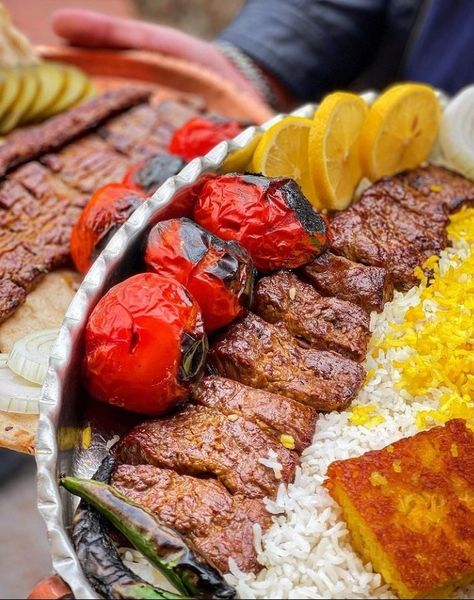 Iranian Food Photography, Iranian Kebab, Iranian Aesthetic, Iranian Restaurant, Food Iranian, Iranian Dishes, Salmon Burger Recipe, Persian Kitchen, Salmon Burger