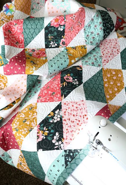 Quilt Patterns Large Print Fabric, Large Scale Fabric Quilt Pattern, King Size Quilt Patterns Free Modern, Large Print Quilts, Fat Quarter Bundle Quilt Pattern, Boho Quilt Patterns Free, Fat Eighth Quilt Pattern Free, Fat Quarter Friendly Quilt Patterns, 10 Inch Square Quilt Patterns Layer Cakes