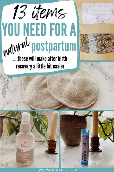 Water Birth Essentials, Holistic Postpartum Care, Home Birth Necessities, Homebirth Essentials, Pads For After Birth, Natural Stool Softener, Ayurvedic Postpartum, Holistic Postpartum, Diy Postpartum