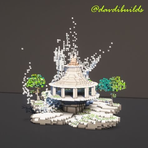 If you want to download this build, you can through my Patreon as a tier 1 build! Angelic Minecraft Builds, Minecraft Temple Build, Minecraft Crystal Build, Prismarine Builds Minecraft, Minecraft Prismarine Builds, Minecraft Ice Builds, Minecraft Pillar Designs, Minecraft Ice Castle, Minecraft Sculptures