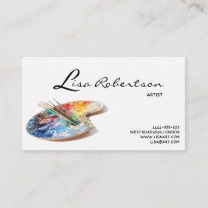 ARTIST COLOR PALETTE MONOGRAM Painter,Art Supplies Business Card | Zazzle.com Artist Color Palette, Draw School, Painter Business Card, Painter Gifts, Art Business Cards, Best Graffiti, Painter And Decorator, Visiting Card Design, Artist Business Cards