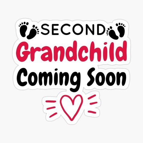 Get my art printed on awesome products. Support me at Redbubble #RBandME: https://www.redbubble.com/i/sticker/Cute-Baby-Announcement-Second-Grandchild-Coming-Soon-Grandchild-Reveal-by-aminespain/108075904.EJUG5?asc=u First Grandchild, Baby Coming, Second Baby, Cute Design, Pick One, Grandchildren, Baby Announcement, Cute Designs