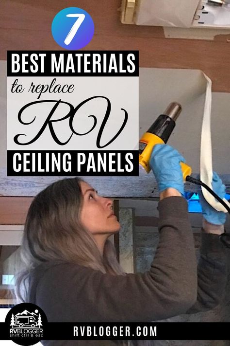 Paint Rv Ceiling, Diy Rv Countertops, Pop Up Ceiling Ideas, Camper Ceiling Repair, Rv Ceiling Makeover, Camper Ceiling Remodel, Rv Ceiling Remodel, Camper Ceiling Ideas, Rv Light Fixture Makeover