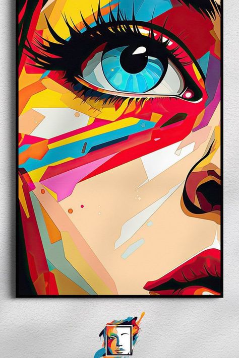 Pinturas Art Deco, Eye Wall Art, Seni Mural, 80s Art, Sejarah Kuno, Wpap Art, Frida Art, Pop Art Drawing, Framed Poster Art