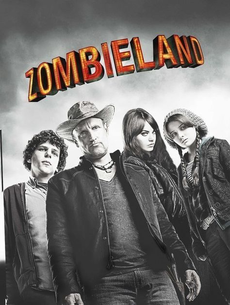 Zombieland (2009) Zombieland Movie, Zombie Posters, Zombieland Double Tap, Zombie Gifts, New Zombie, Zombie Land, Abigail Breslin, Best Zombie, Chandler Riggs