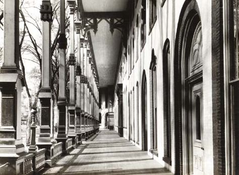 Walker Evans - Hotel porch, Saratoga Springs, NY (1938) Walker Evans Photography, Ny Hotel, American Photography, Walker Evans, Saratoga Springs Ny, New York Photos, Large Image, Saratoga Springs, Photo Engraving