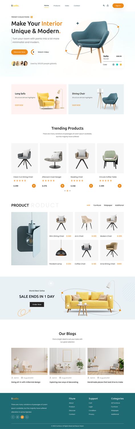 Furniture Website Banner, Chair Website Design, Furniture Ecommerce Web Design, Figma Website Design Ideas, Furniture Website Design Inspiration, Product Listing Page Design, Product Page Web Design, Furniture Web Design, Furniture Website Design