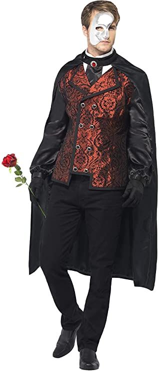 Amazon.com: Smiffy's Men's Dark Opera Masquerade Costume: Clothing Masquerade Ball Outfit, Masquerade Outfit Ideas, Masquerade Halloween Costumes, Venetian Costume, Modern Dance Costume, Masquerade Outfit, Contemporary Dance Costumes, Masquerade Costumes, Masquerade Ball