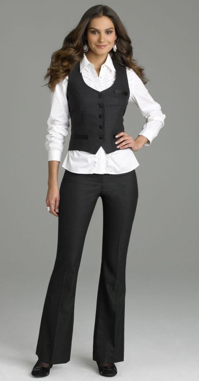 Black Cotton Shirt Outfit, Women Vest Outfits Business, Women Waistcoat Outfit, Outfits With Vests For Women, Suit Vest Outfits For Women, Waistcoat Outfit, Vest Outfits For Women, Fall Fashion Skirts, Waistcoat Woman