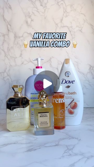 Mowaninuwuraola Osifeso on Instagram: "Vanilla Girliesss??? 🥰🥰   - @dove Shea butter with warm vanilla body wash  @eosproducts Vanilla cashmere body lotion  Frenshe cashmere vanilla hair and body oil  @kayali Vanilla Royale sugared patchouli | 64 @maisonmataha Escapade gourmande   I shouldn’t have to say much about this combo 🥰🔥❤️   {Save for later/Link to buy in bio}  Follow @mowasmellsgood for more beauty posts, perfume recommendations, perfume reviews, layering combos and all that SMELL GOOD goodness✨  #perfumestheguide #perfumecollection #mrcologne76 #fraghead #fragrancecollection #smellgoodfeelgood #perfumecollector #fragrance #fragrancelover #perfumeaddict #perfumereview #scentgasm #mostcomplimentedperfume #designerperfume #nicheperfume #kayali #eos #eosvanillacashmere #dove" Vanilla Combo Scent, Eos Vanilla Cashmere Lotion Combo, Eos Lotion Perfume Combo, Dove Shea Butter, Kayali Vanilla, Eos Lotion, Cashmere Vanilla, Perfume Layering, Layering Combos