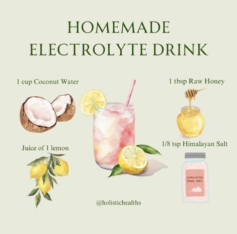 Homemade Electrolyte Drink, Plats Healthy, Sports Drinks, Skincare Selfcare, Drink Recipes Nonalcoholic, Healthy Hormones, Electrolyte Drink, Quit Drinking, Healthy Food Motivation