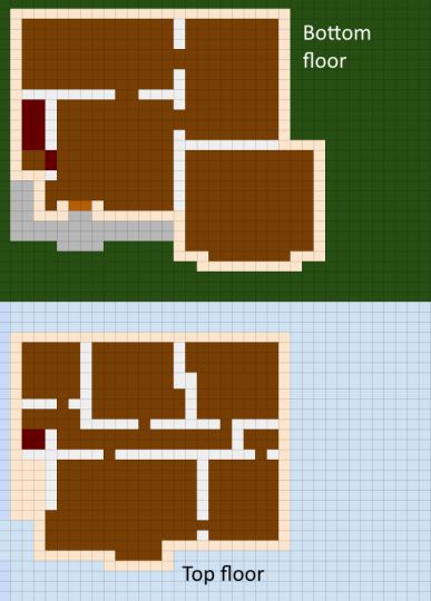 Minecraft House Measurements, Minecraft House With Dimensions, Minecraft House Two Floors, Minecraft House Layout With Numbers, Minecraft Cottage Floor Plans, Minecraft Floor Plans Houses, Cute Minecraft House Template, Mc House Layouts, Minecraft House Floor Plans Cottage