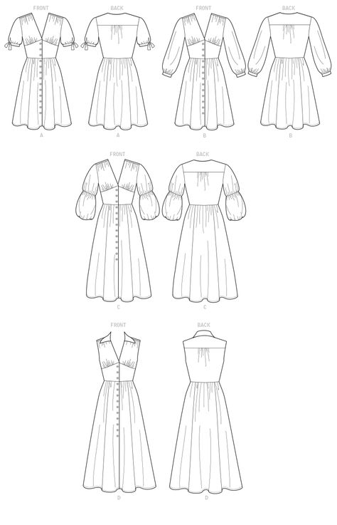 Full Skirt Dress Pattern, Sewing Pattern Women Dress, Summer Dress Patterns, Pattern Dress Women, Dress Design Sketches, Couture Mode, Blouse Pattern Sewing, Mccalls Sewing Patterns, Womens Sewing Patterns