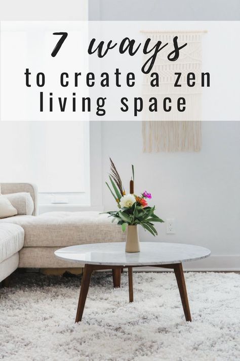 Ever wonder the secret to creating a living space that is peaceful, relaxing and zen? Here are 7 ways to create a zen living space that anyone can do! #homedecor #zen #minimalism Zen Decor Living Room, Zen Minimalism, Zen Living Room, Zen Living, Asian Interior Design, Zen Interiors, Zen House, Zen Home Decor, Living Room Reveal