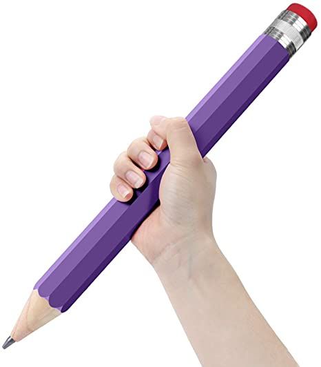 Amazon.com : Wooden Jumbo Pencils for Prop/Gifts/Decor - 14 Inch Funny Big Novelty Pencil with Cap(Purple) for Schools and Homes by BUSHIBU : Office Products School Props, Giant Pencil, Jumbo Pencil, Pc Ideas, Study Aesthetics, Seed Kit, Blue Office, Happy Birthday Gifts, Freshman Year