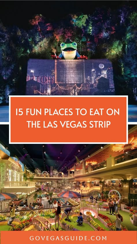 Your Las Vegas-y meoments don’t have to be limited to just shows, bars, and clubs. Fun and over-the-top moments could also be had at the places you eat at! Here are all our top recommendations for fun places to eat in Vegas. Top Of The World Restaurant Las Vegas, Famous Restaurants In Las Vegas, Fun Vegas Restaurants, Unique Things To Do In Las Vegas, Best Places To Eat Las Vegas, Vegas Must Haves, Las Vegas Hacks, Unique Restaurants In Las Vegas, Where To Eat In Las Vegas