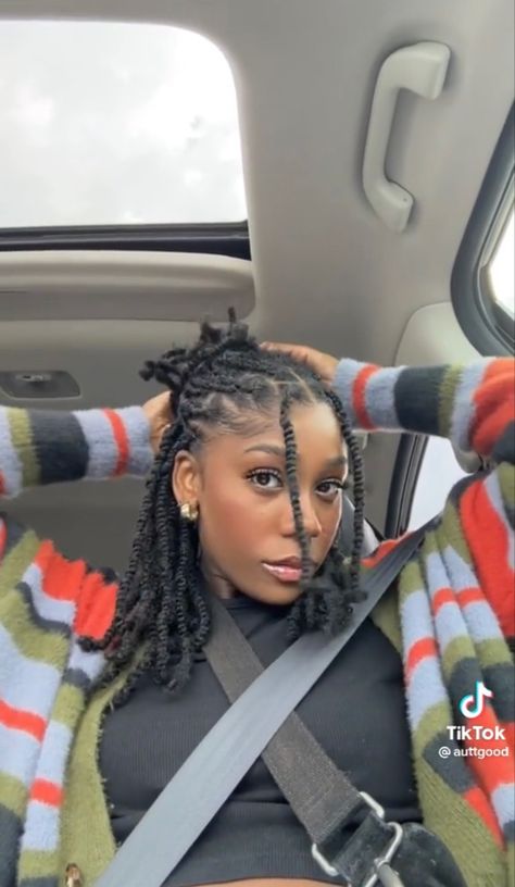 Short Braid, Hair Styles Braids, Short Hair Cut, Twisted Hair, Women Short Hair, Styles Braids, Beautiful Black Hair, Natural Hair Twists, Cute Box Braids Hairstyles