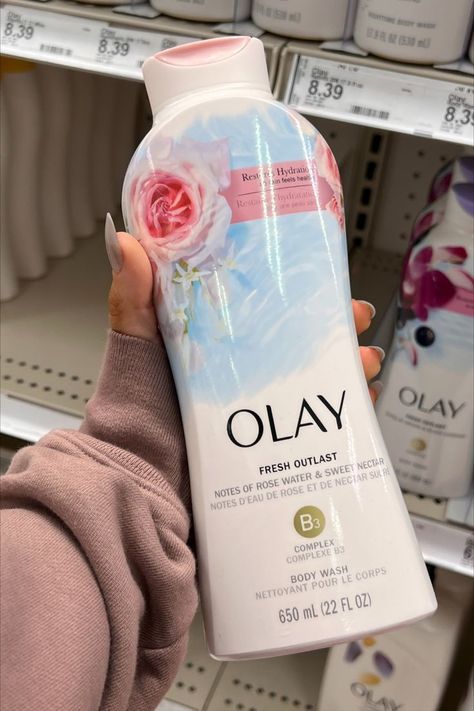 Body Wash Rose, Dry Skincare Routine, Skin Cycling Routine, Skincare Routine Dry Skin, Target Skincare, Olay Retinol, Olay Body Wash, Olay Moisturizer, Olay Skin Care