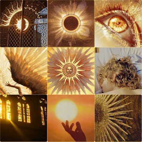 Yellow And Gold Aesthetic, Apollo God Art, Apollo Witchcraft, Sun Core Aesthetic, Sun God Character Design, Apollo Altar Ideas, Apollo Moodboard, Apollo Offerings, Apollo Devotee