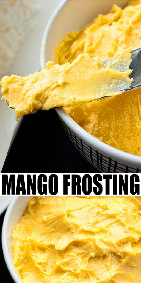 Mango Frosting Recipe, Mango Frosting, Mango Buttercream, Icing Buttercream, Mango Dessert Recipes, Cake Filling Recipes, Frosting Recipes Easy, Mango Dessert, Mango Cake