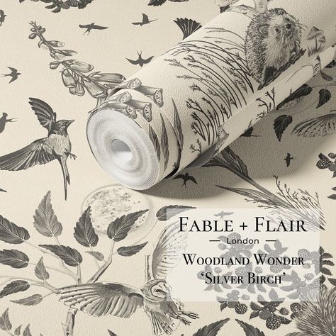 Swipe for a closer look at the details >> Named after the silver birch trees within the wallpaper design, this colourway keeps the magic of the woodland, but allows you to compliment with neutral decor or pops of colour. Want to see what other colourways are available? Visit our website (link in bio) to have a little look 👀 www.fableandflairlondon.com Wallpaper: Fable + Flair’s Woodland Wonder in ‘Silver Birch’ #fableandflair #wallpaperdecor #wallpaperideas #interiordecorating #wallpa... Cabincore Wallpaper, Woodland Wallpaper, Silver Birch, Birch Trees, Forest Wallpaper, The Wallpaper, Wallpaper Decor, Birch Tree, Wallpaper Design