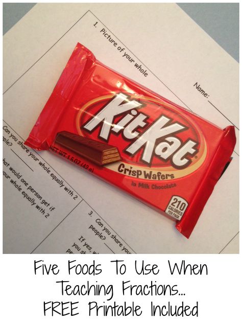 It is finally time for one of my favorite math units!! Fractions!!! Last week we kicked off our unit with food. My boys love to eat, and if we get to have a snack while we learn I’m super mom…at least for a few minutes. There are many food that are already divided into … Fractions With Food, Teach Fractions, 3rd Grade Fractions, Unit Fractions, Teaching Fractions, Fraction Activities, Fifth Grade Math, Equivalent Fractions, Math Intervention