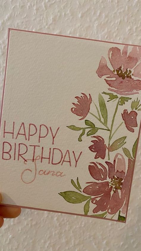 Aesthetic Card Making, Happy Birthday Postcard Ideas, Happy Birthday Cards Handmade Aesthetic, Cute Card Ideas For Birthdays, Homemade Birthday Card For Mom, Birthday Postcards Ideas, Postcard Happy Birthday, Happy Birthday Dad Template, Birthday Aesthetic Card