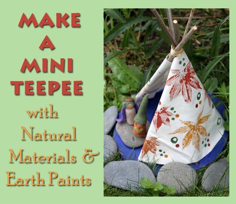 Make a Mini Teepee! How To Make Teepee, Teepee Craft, Diy Teepee, Tee Pee, Teepee Kids, Diy Fan, Crochet Thread, Nature Table, Pipe Cleaners