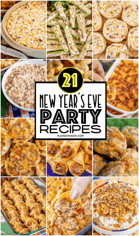 Party Appetizers New Years Eve, New Year’s Eve Food Sliders, Simple New Year’s Eve Appetizers, New Year’s Eve Snacks Easy, Easy Appetizers For New Years Eve Party, Easy Appetizers For A Party New Years, Potluck Recipes New Years Eve, New Year’s Eve Recipe Ideas, Nye Potluck Ideas