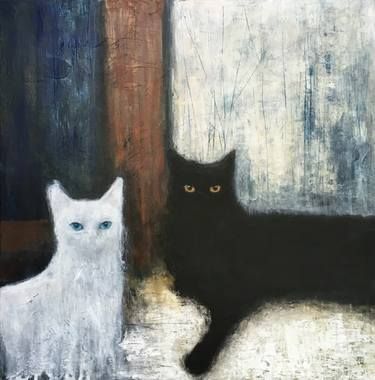 Abstract Cats, Shadow Painting, Lighted Canvas, Buy Original Art, Cat Painting, Abstract Painting Acrylic, Cat Drawing, Acrylic Painting Canvas, Animal Paintings