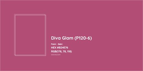 HEX #B24E76 Diva Glam (P120-6) Paint Behr - Color Code Analogous Color Scheme, Paint Color Codes, Rgb Color Codes, Behr Colors, Hexadecimal Color, Rgb Color Wheel, Choosing Paint Colours, Monochromatic Color Palette, Choosing Paint