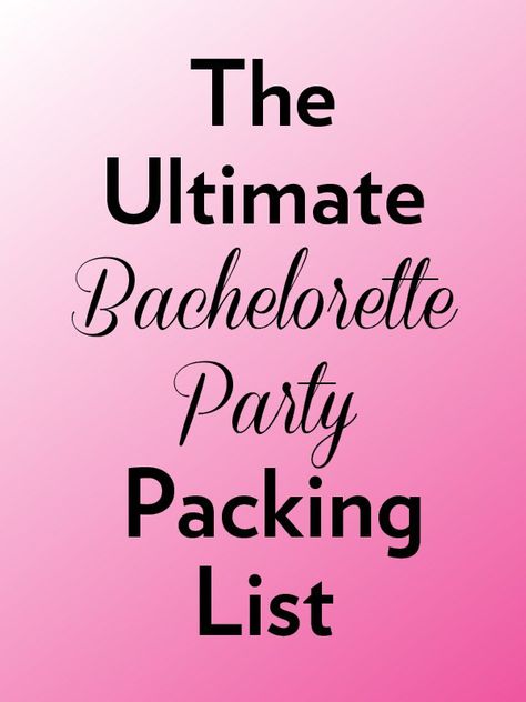 The Ultimate Bachelorette Party Packing List | How to pack light for a bachelorette weekend, fit everything in a carryon and still have everything you need for the bachelorette party. Click to see our full packing list. Bachelorette Party Packing List, Bachelorette Beach Weekend, Ultimate Bachelorette Party, Scottsdale Bachelorette, Bachelorette Tshirts, Awesome Bachelorette Party, Bachelorette Party Beach, Romantic Ideas, Bridal Bachelorette Party