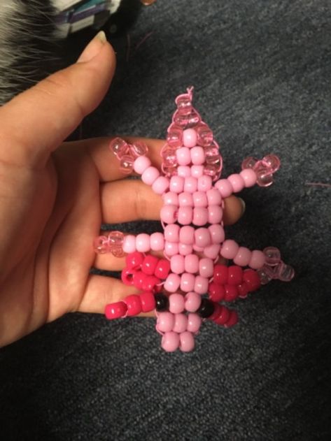 Kandi Axolotl Pattern, Bead Animals Patterns Axolotl, Rainbow Loom Axolotl, Beaded Axolotl Tutorial, Bead Axolotl Pattern, Pony Bead Axolotl Pattern, Beaded Axolotl Pattern, Pony Bead Axolotl, Axolotl Bead Pattern