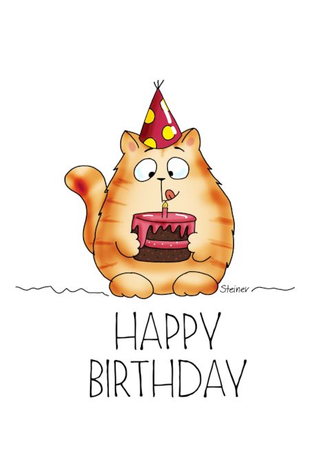 Birthday Cats Wishes, Funny Cat Happy Birthday, Cake Wishes Birthday, Happy Birthday Digital Art, Birthday Cake Card Ideas, Cats Birthday Cards, Happy Birthday Wishes With Cats, Birthday Wishes With Cats, Birthday Card With Cats