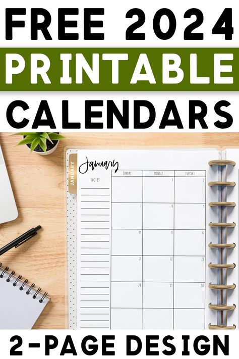 Happy Planner Calendar Printable Free, Happy Planner Free Printable 2024, Big Happy Planner Free Printable, 2024 Planner Ideas, 2024 Planner Free, Planner Pdf Free, Free Calender, Organize Paperwork, Happy Planner Free Printable