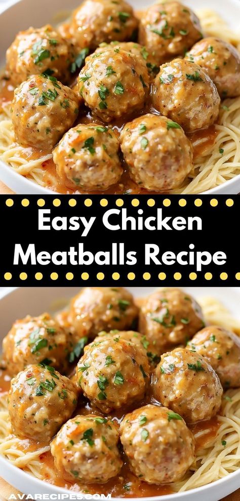 Looking for a delicious and easy dinner idea? These chicken meatballs are packed with flavor and are a hit with the whole family. Perfect for busy weeknights or cozy gatherings, they’re quick to prepare. Marry Me Chicken Meatballs Recipe, Chicken And Sausage Meatballs, Chicken Meatballs In Oven, Pork And Chicken Meatballs, Chicken Meatballs Sauce, Low Carb Chicken Meatballs, Ground Chicken Meatballs Healthy, Chicken Meatballs And Pasta, Chicken Meatball Dinner