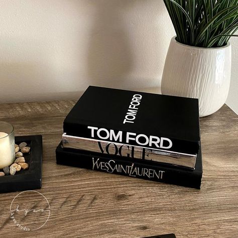 Luxury Stacked Books Home Decor Fashion Designer Decorative | Etsy Book Table Decor, Tom Ford Book, Home Decor Coffee Table, Coffee Table Books Decor, Master Closet Design, Decor Coffee Table, Designer Coffee, Luxury Coffee Table, Book Table