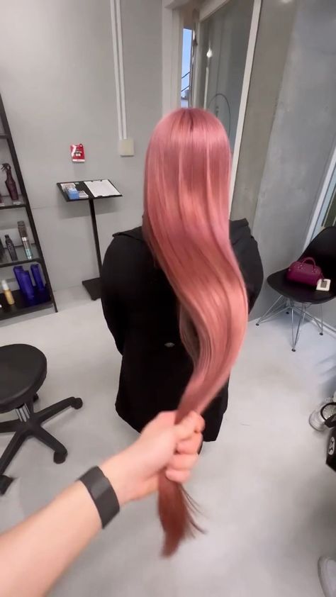 hair_color_clique on Instagram: Pink Champagne 🥂 💞 So Long By artist @ones_takumi #pinkhair #longhair #haircolor #beforeandafter #hair #hairvideo Champagne Hair, Champagne Pink, Pink Champagne, Hair Videos, Pink Hair, Champagne, Musical, Hair Color, Long Hair Styles