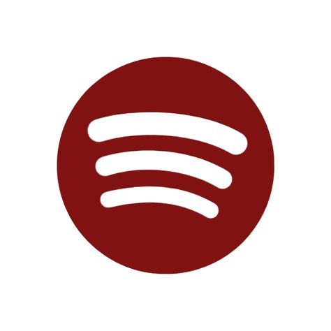 App Icons Spotify, Spotify App Icon, Spotify Logo, Burgundy Aesthetic, White App Icons, Icon Widget, Red Y2k, The Letter S, App Background