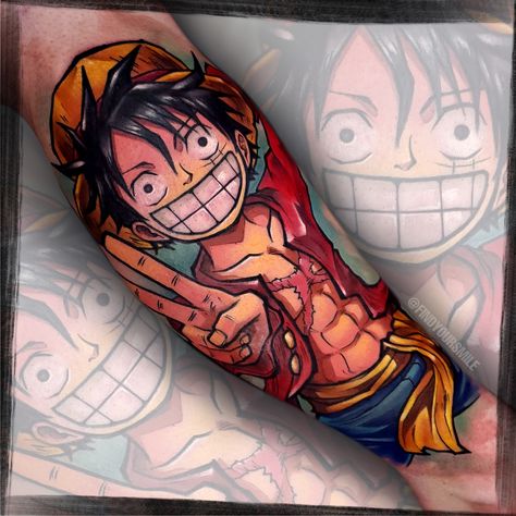 Monkey D Luffy Tattoo, Luffy Tattoo, Watercolor Tattoo Artists, One Piece Tattoo, Day Of The Dead Girl, Favorite Tattoos, One Piece Tattoos, Marvel Tattoos, Dead Girl