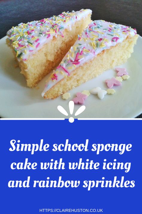 Easy Sponge Cake Recipe, Traybake Cake, Cake Recipes For Kids, Sponge Cake Recipe, Quick Cake, School Cake, Tray Bake Recipes, Cake Recipes Easy Homemade, Quick Videos