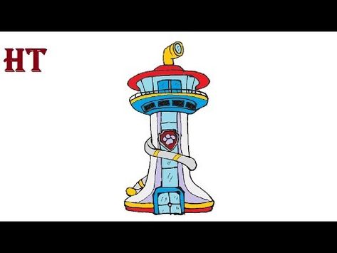 Draw Paw Patrol, Paw Patrol Lookout Tower, Paw Patrol Lookout, Paw Drawing, Lookout Tower, Interesting Videos, Subscribe To My Channel, Paw Patrol, Doll Toys