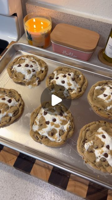 Meagan Kilgore on Instagram: "S’mores chocolate chips cookies 🍪 #cookies #dessert #easydessert" Smores Cookies With Graham Crackers, S'mores Chocolate Chip Cookie, Tiktok Smores Cookies, Crockpot Chocolate Chip Cookie S’mores, Smores Chocolate Chip Cookies, Simple S’mores Cookies, S’more Cookie, S’mores Cookie, Spooktober 2024