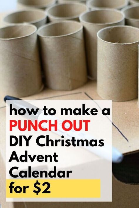 Diy Kid Advent Calendar, Toilet Paper Roll Advent Calendar, Diy Toothbrush Holder, Calendar For Christmas, Advent Calendar For Kids, Diy Toilet Paper, Toilet Paper Tubes, Free Printable Christmas Cards, Recycling Crafts